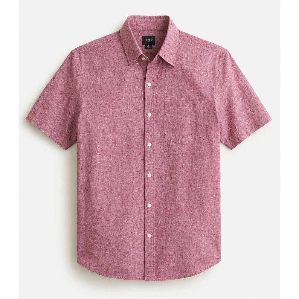 J. Crew Men’s Short-Sleeve Button-Down Shirt in Dusty Rose